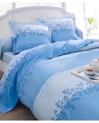 Housse de couette pur coton bleuets