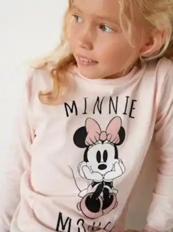 T-shirt manches longues disney® minnie fille - rose avec...