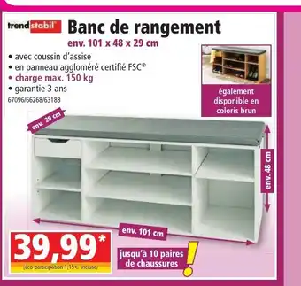 Norma Banc de Rangement offre
