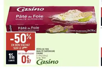 Spar Casino Pâté de Foie Qualité Supérieure offre