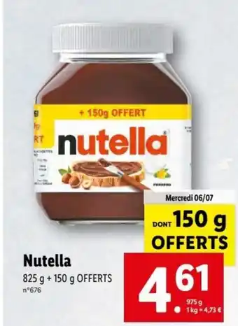 Lidl Nutella offre