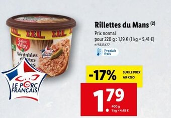 Lidl Rillettes du Mans offre