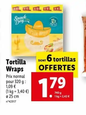 Lidl Tortilla Wraps offre