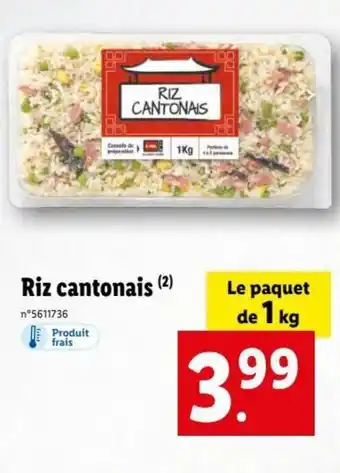 Lidl Riz Cantonais offre