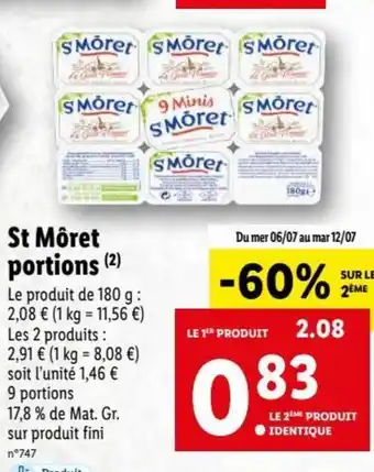 Lidl St Môret Portions offre
