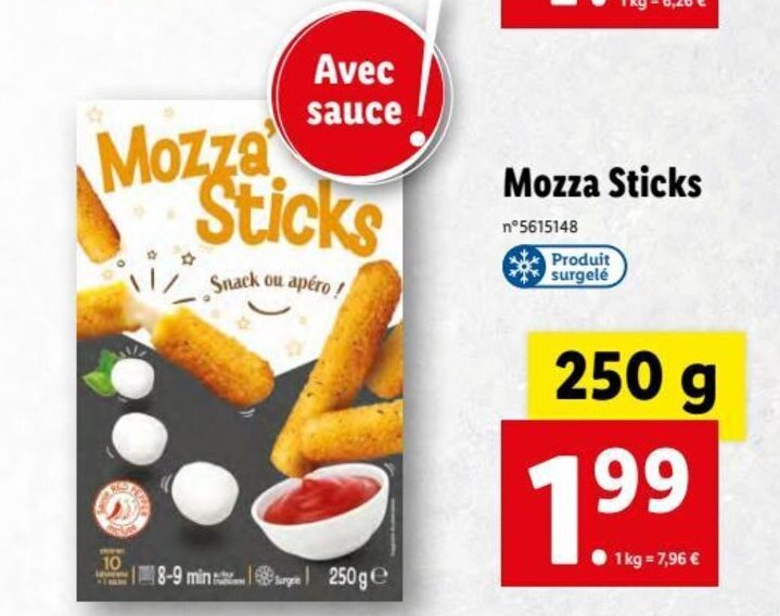Promo Mozza Sticks chez Lidl