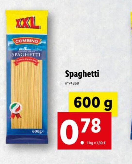 Promo Spaghetti chez Lidl