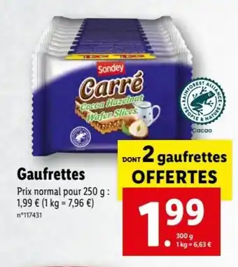 Lidl Gaufrettes offre