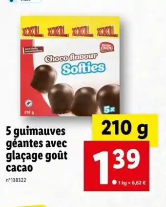 Lidl 5 Guimauves Géantes Avec Glaçage Goût Cacao offre