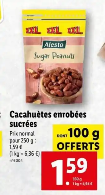 Lidl Cacahuètes Enrobeés Sucrées offre