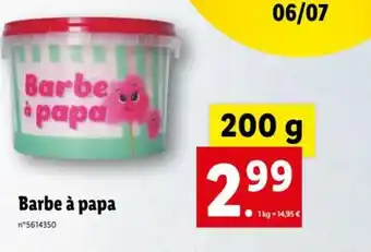 Lidl Barbe à Papa offre