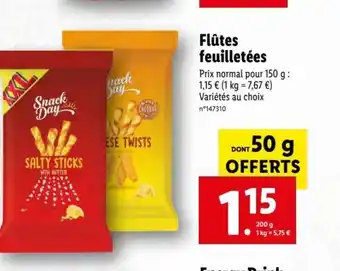 Lidl Flûtes feuilletées offre
