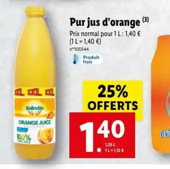 Lidl Pur Jus d'Orange offre