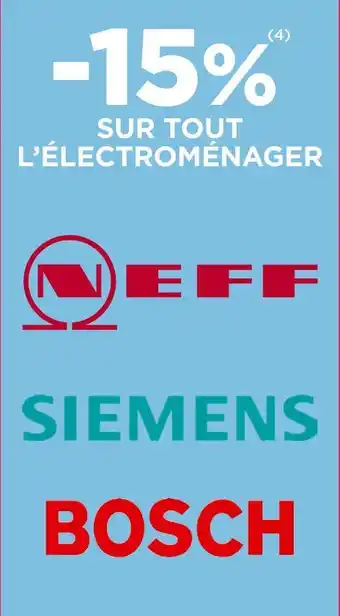 Neff / siemens / bosch bon plan sur tout l'électroménager