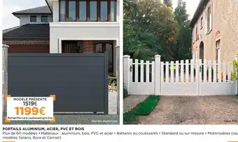 Lapeyre Portails aluminium, acier, pvc et bois offre
