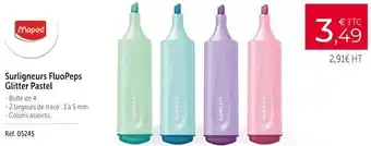 Maped surligneurs fluopeps glitter pastel