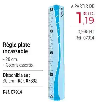 Office Depot Maped règle plate incassable offre