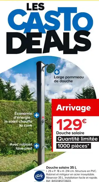 Douche solaire 35 l