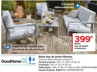 Castorama Goodhome salon bas de jardin moorea offre