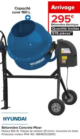 Castorama Hyundai bétonnière concrete mixer offre