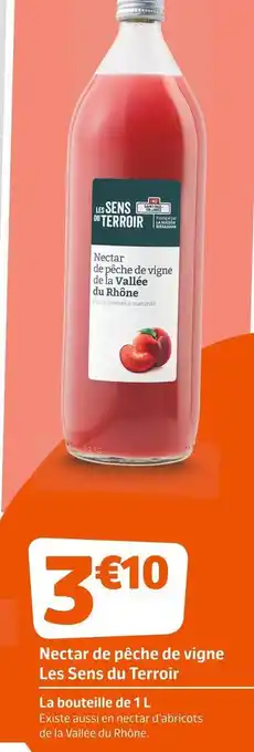 Les sens du terroir nectar de pĂȘche de vigne