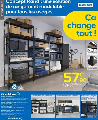 Castorama Goodhome rangements rand offre