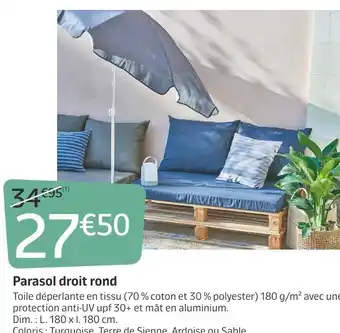 Jardiland Parasol droit rond offre