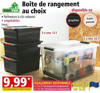 Norma Boîte de rangement au choix offre