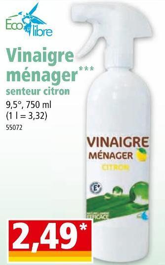 Norma Vinaigre ménager senteur citron offre