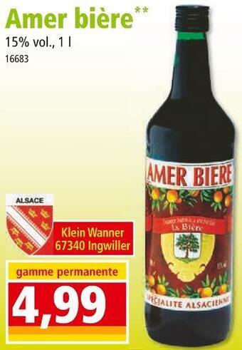 Norma Amer bière amer bière offre