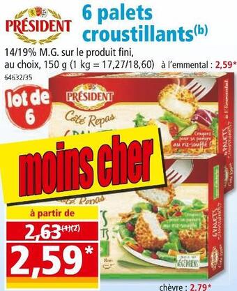 Norma Président 6 palets croustillants offre