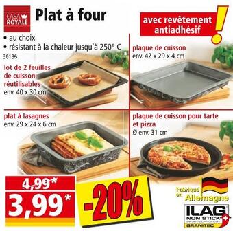 Norma Casa royale plat à four offre