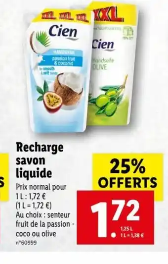 Lidl Recharge Savon Liquide offre