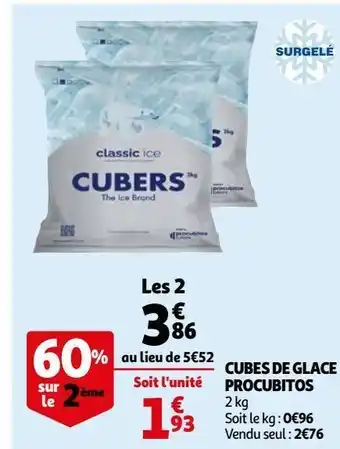 Auchan Cubes de glace procubitos offre