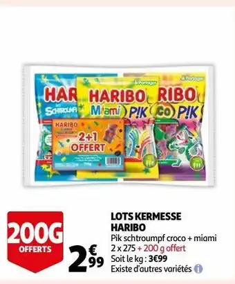 Auchan Lots kermesse haribo offre