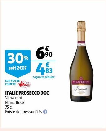Auchan Italie prosecco doc offre