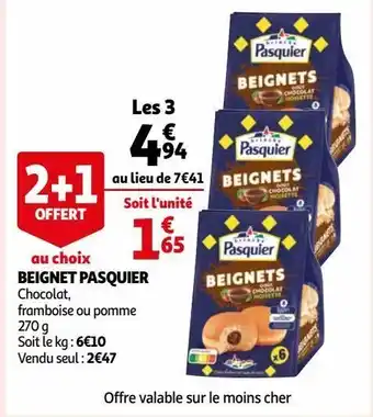 Auchan Beignet pasquier offre