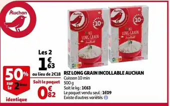 Auchan Riz long grain incollable auchan offre