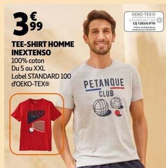 Auchan Tee-shirt homme inextenso offre