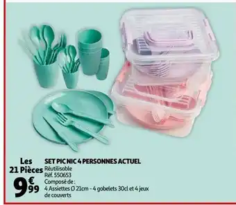 Auchan Set pic nic 4 personnes actuel offre