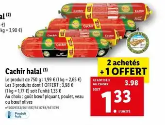 Lidl Cachir Halal offre