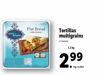 Lidl Tortillas Multigrains offre