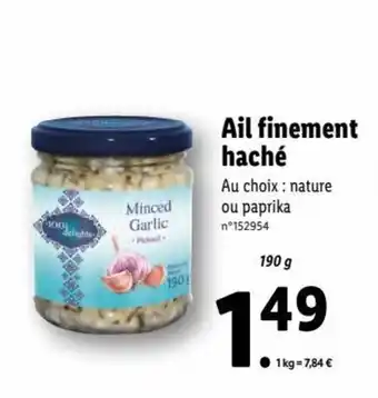 Lidl Ail Finement Haché offre