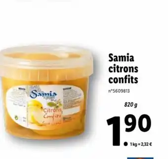 Lidl Samia Citrons Confits offre