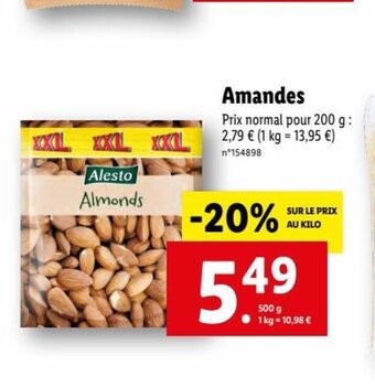 Lidl Amandes offre