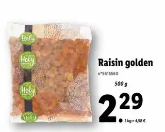 Lidl Raisin Golden offre