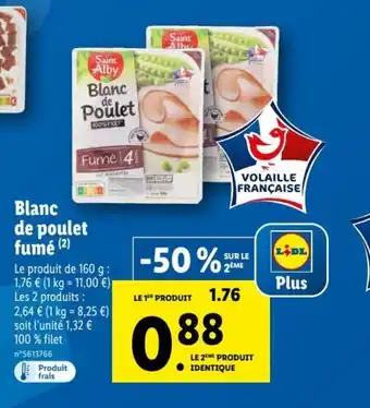 Lidl Blanc de Poulet Fumé offre