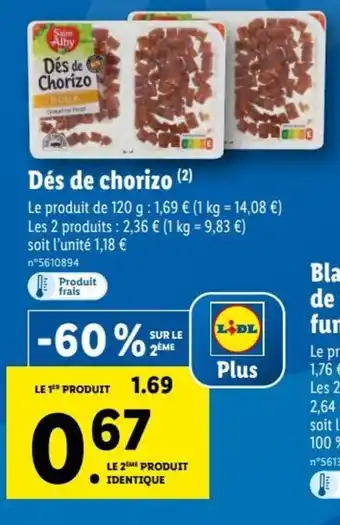 Lidl Dés de Chorizo offre