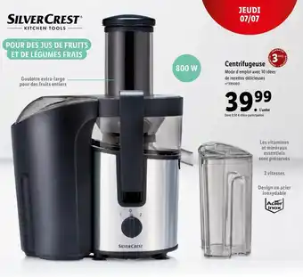Lidl Silver Crest Centrifugeuse offre