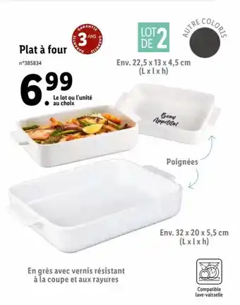 Lidl Plat à Four offre